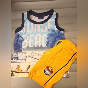 My chicco 3t boys toddler Surf Beach Kids Matching Set - Blue and Yellow